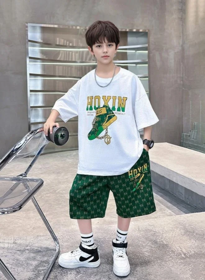 Take Two  Boys Graphic Printed T-Shirt And Shorts Set for Men | Best Price UAE